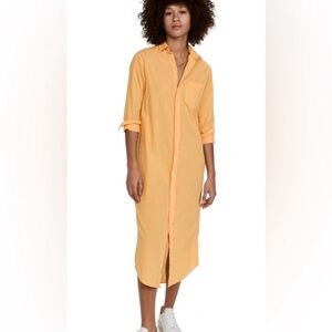 FRANK & EILEEN Rory Shirt Dress Medium Long Maxi Organic Cotton FLAWS